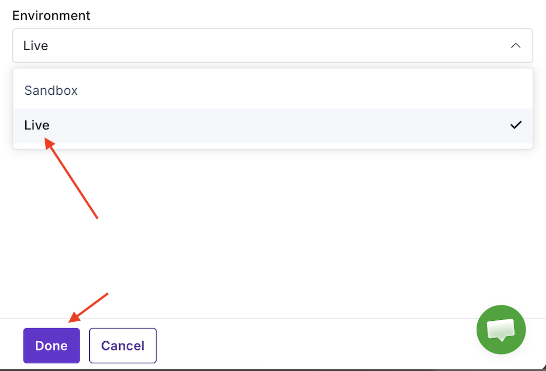 Formester Authorize.net Environment Selection